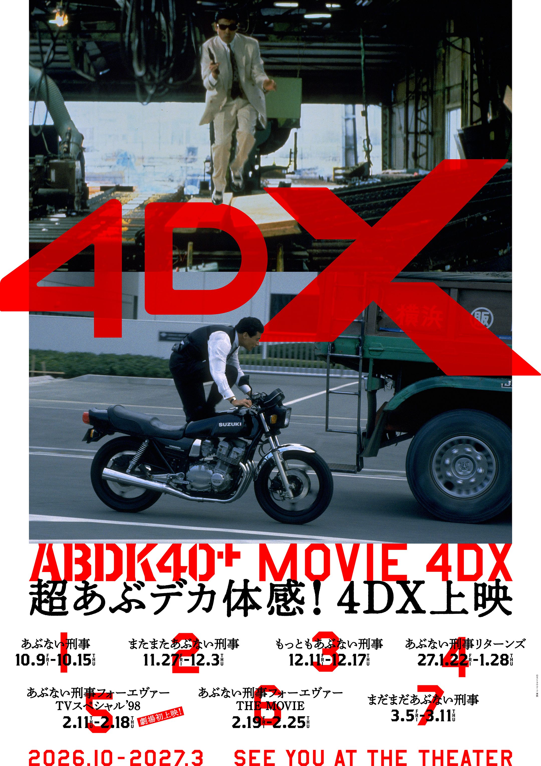 あぶない刑事　フルセット　4体 ABDK40＋ 4DX MOVIE 2026.10-2027.3 『あぶない刑事』劇場版シリーズ